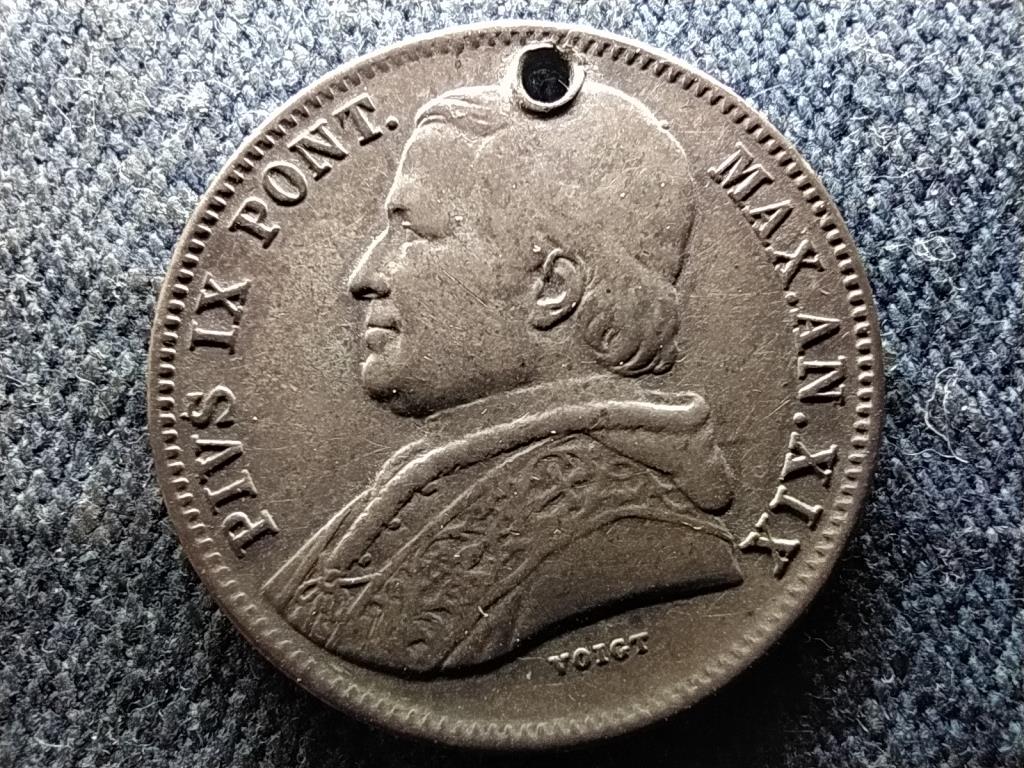 Vatik&aacute;n IX. Piusz (1846-1878) .800 ez&uuml;st 20 baiocchi