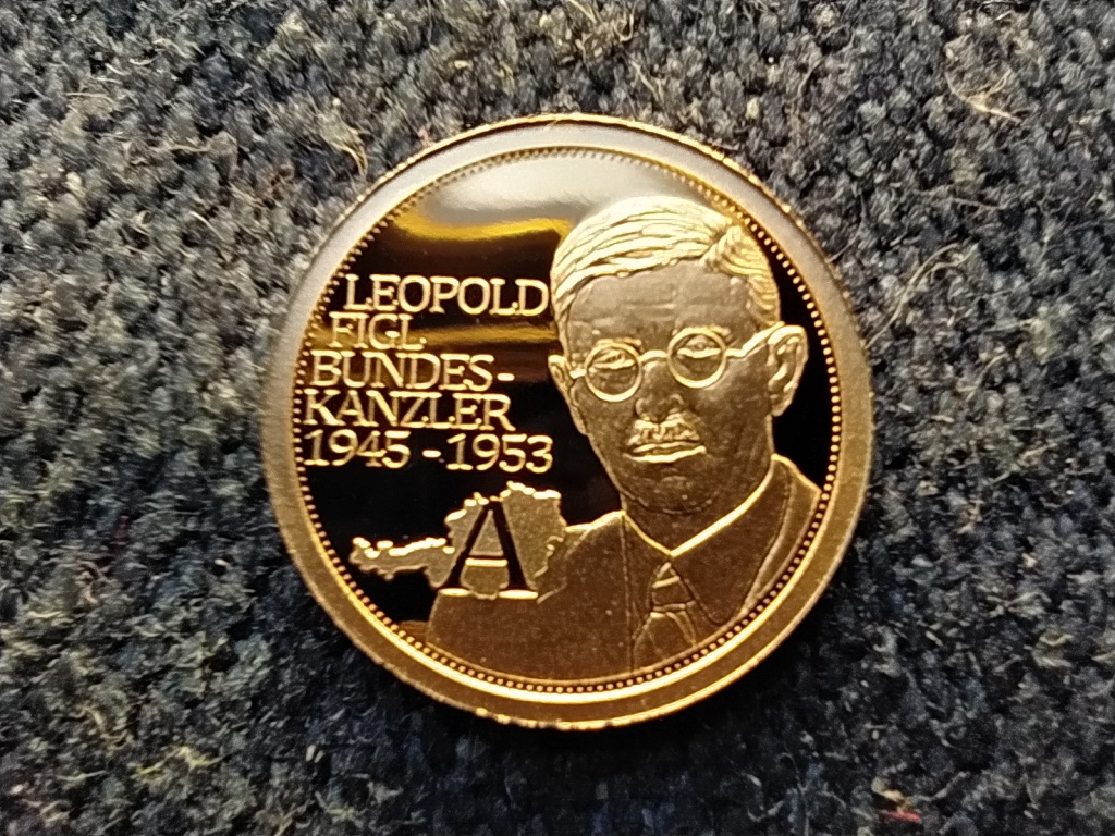 Ausztria Leopold Figl kancell&aacute;r arany 0,5g