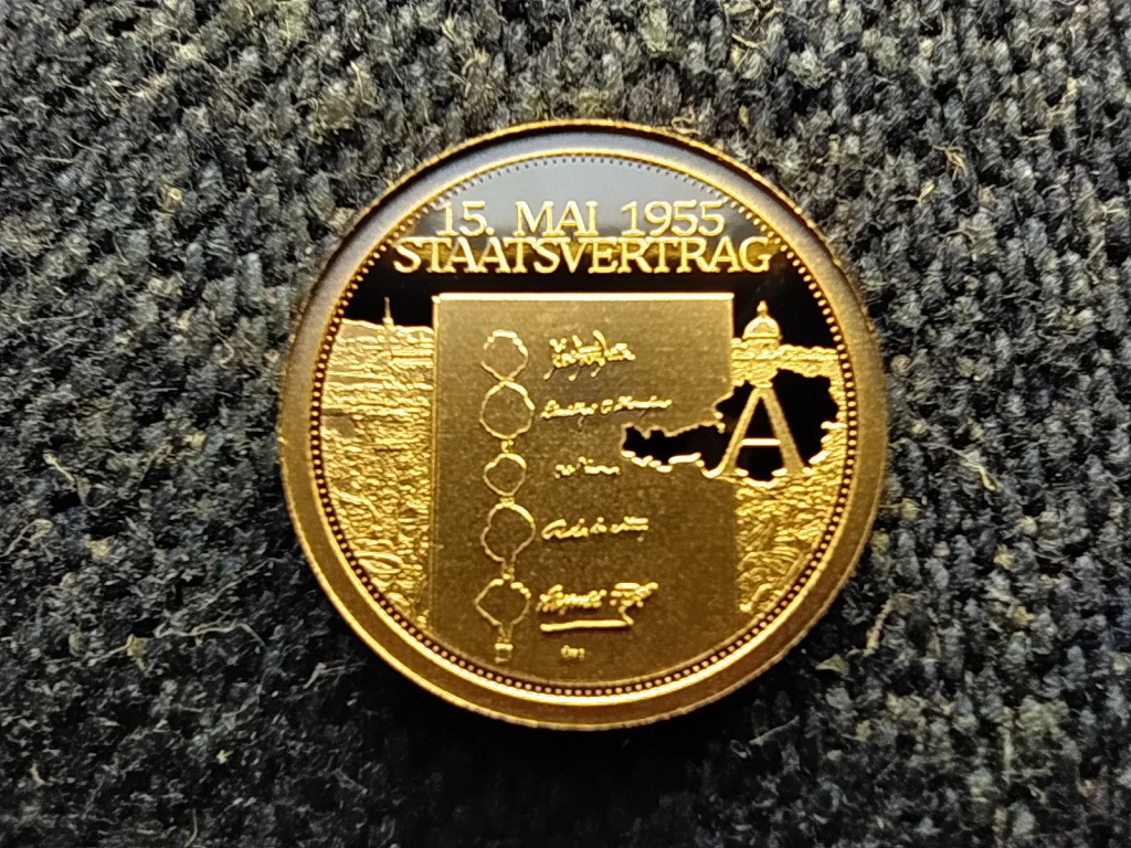 Ausztria 1955. m&aacute;jus 15. &Aacute;llamnap arany 0,5g