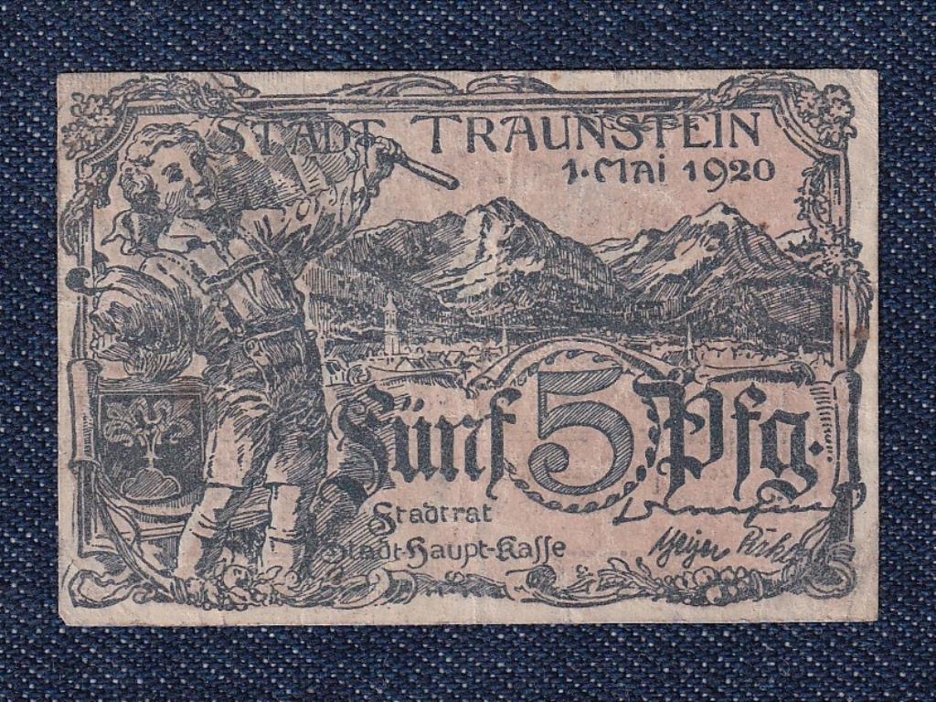 N&eacute;metorsz&aacute;g Traunstein 5 Pfennig sz&uuml;ks&eacute;gp&eacute;nz