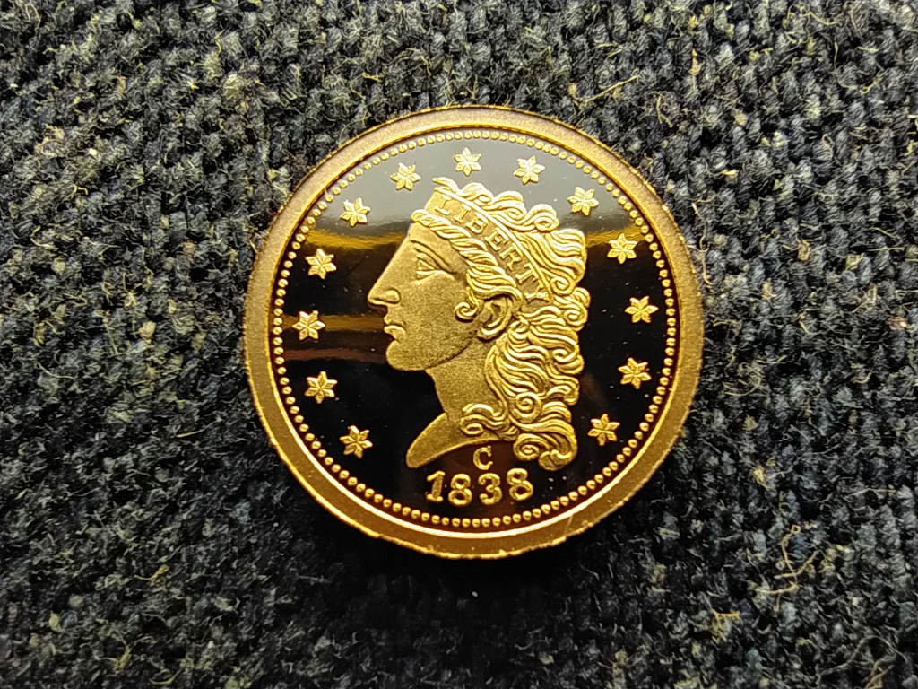 USA Liberty doll&aacute;r 1838 .585 arany m&aacute;solat
