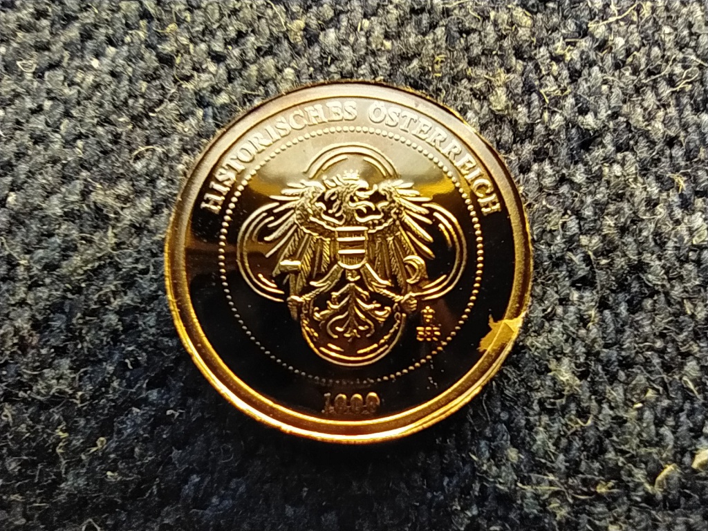 Ausztria T&ouml;rt&eacute;nelmi Ausztria mini arany Innsbruck .585 arany 0,5g