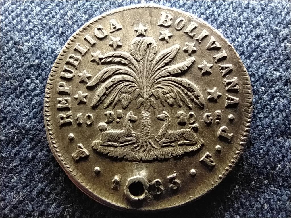 Bol&iacute;via K&ouml;zt&aacute;rsas&aacute;g (1825-2009) .903 ez&uuml;st 2 Sol