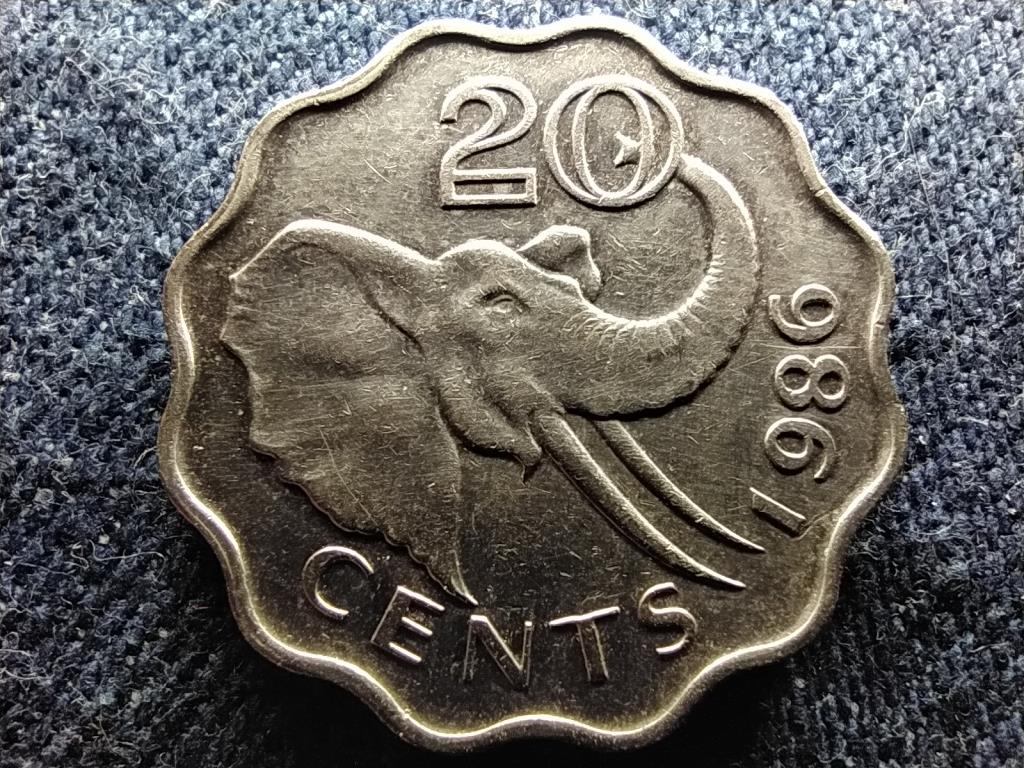 Szv&aacute;zif&ouml;ld III. Mswati (1986-2018) 20 Cent