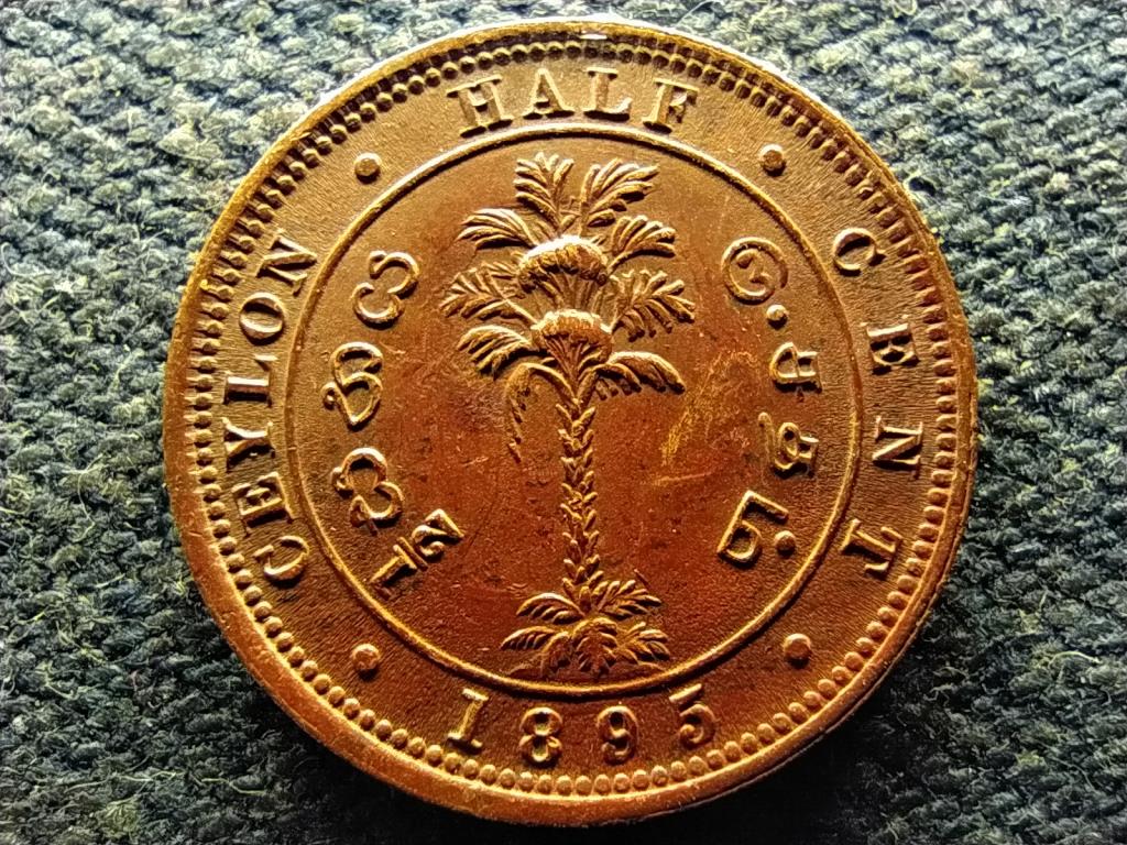 Sri Lanka Vikt&oacute;ria (1870-1901) 1/2 Cent