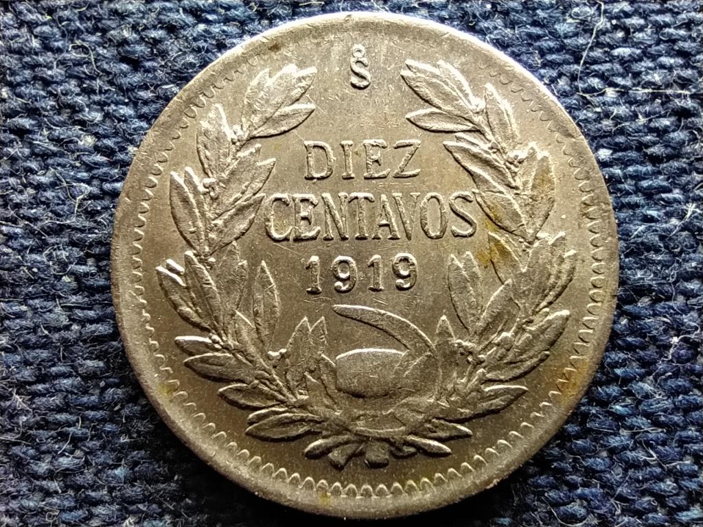 Chile K&ouml;zt&aacute;rsas&aacute;g (1818-) 10 Centavo 