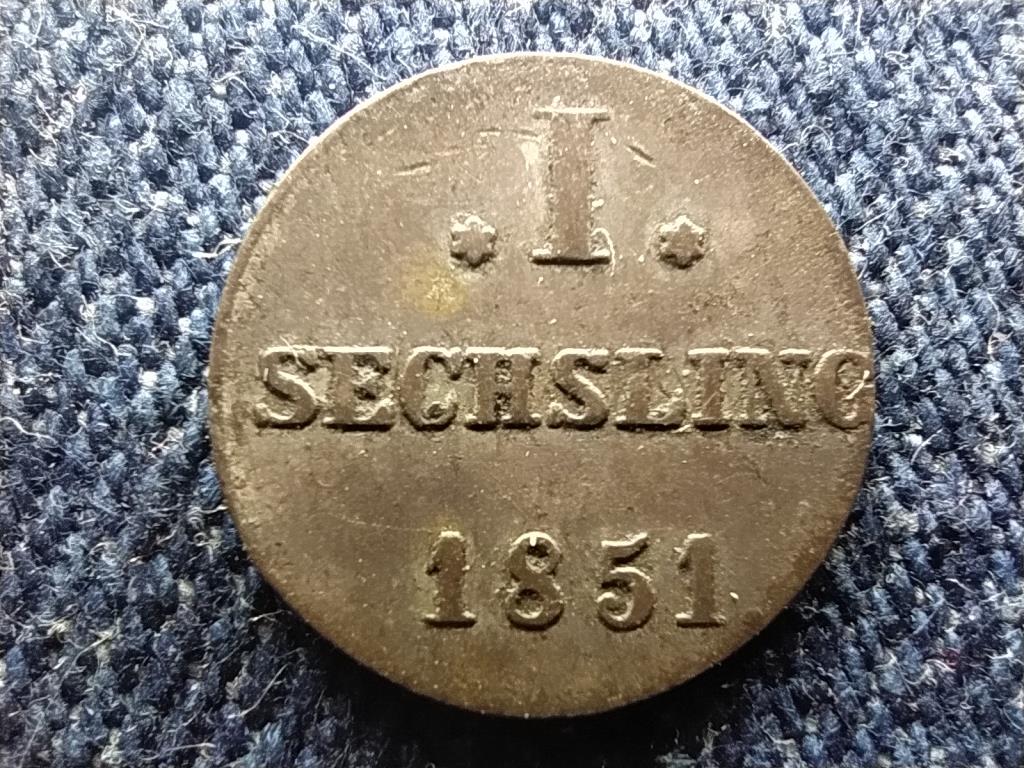 N&eacute;met &Aacute;llamok Szabad Hanzav&aacute;ros Hamburg (1324-1922) 1 sechsling 