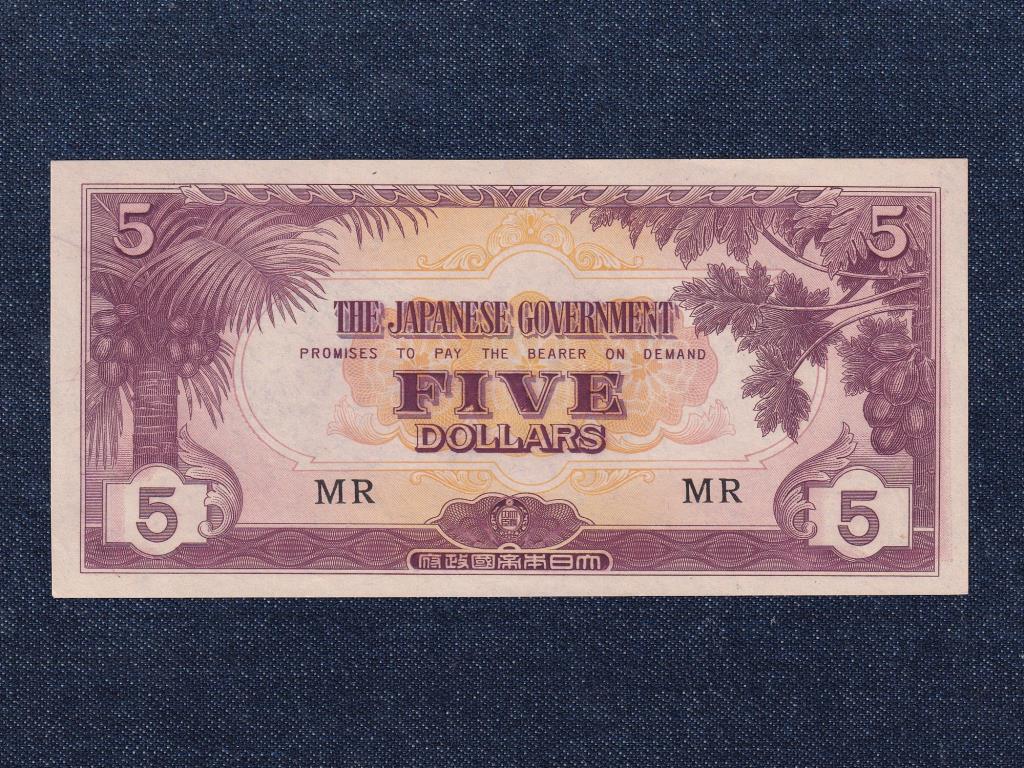 Malajzia Jap&aacute;n megsz&aacute;ll&aacute;s (1942-1945) 5 Doll&aacute;r 