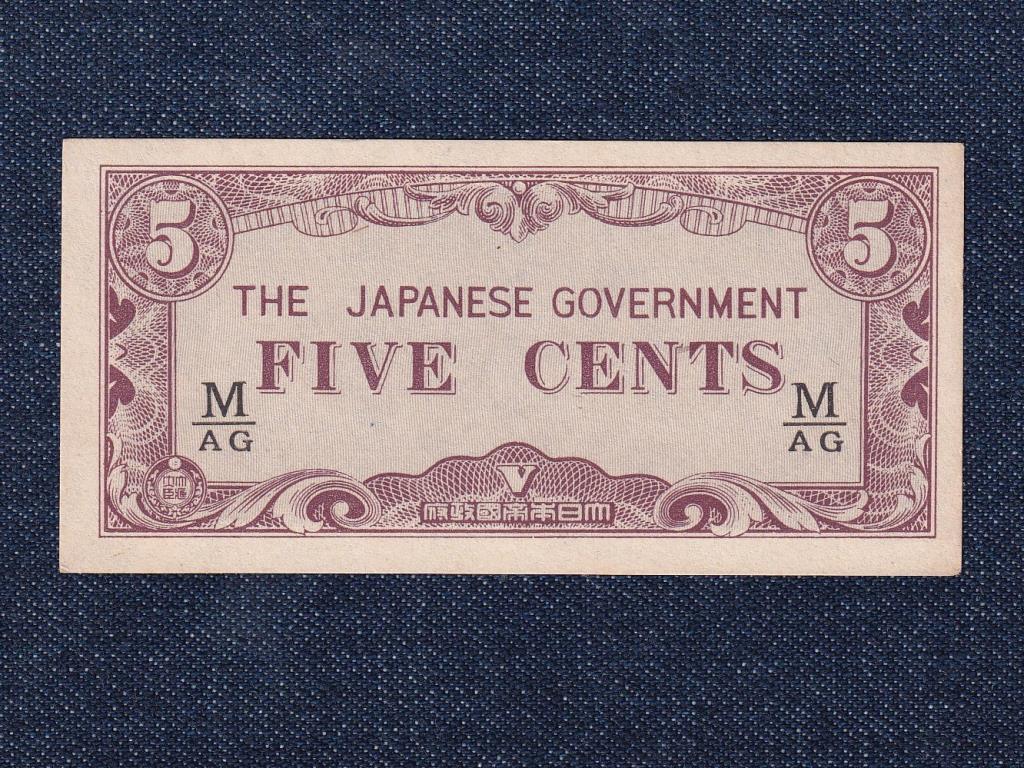 Malajzia Jap&aacute;n megsz&aacute;ll&aacute;s (1942-1945) 5 Cent 