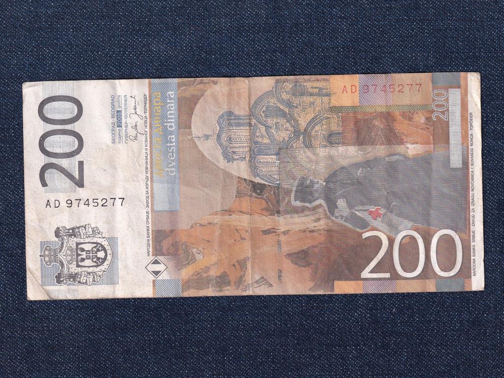Szerbia 200 D&iacute;n&aacute;r bankjegy