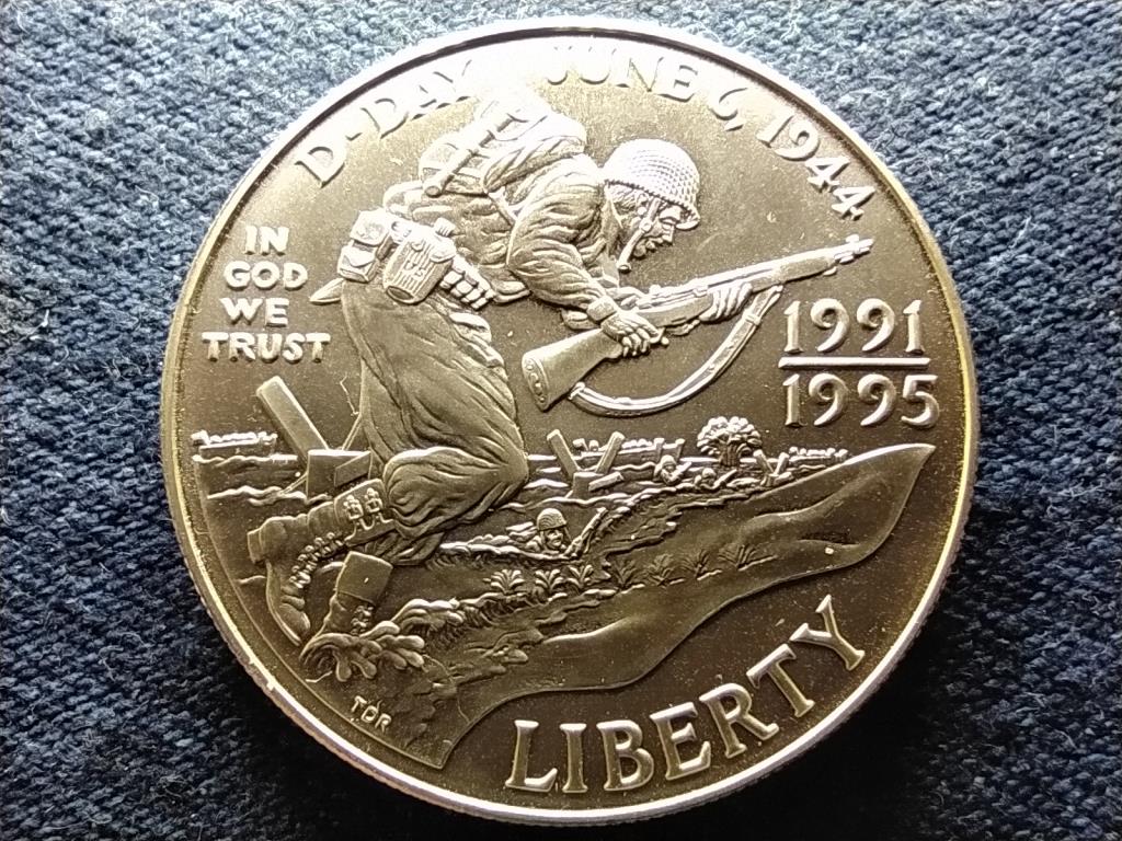 USA A m&aacute;sodik vil&aacute;gh&aacute;bor&uacute; 50. &eacute;vfordul&oacute;ja .900 Ez&uuml;st 1 Doll&aacute;r 