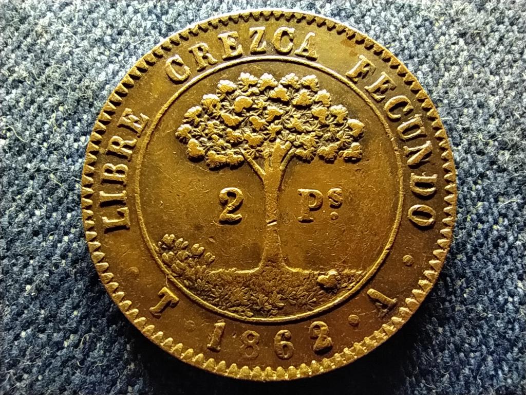 Honduras K&ouml;zt&aacute;rsas&aacute;g (1839-now) 2 pez&oacute; Pr&oacute;baveret