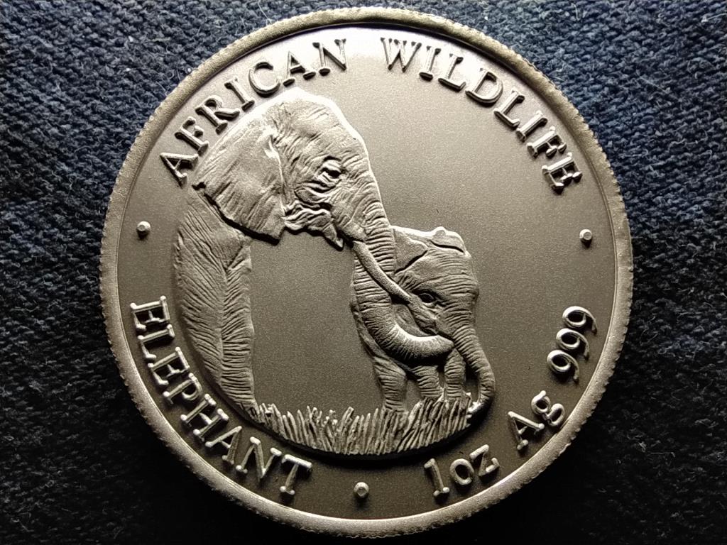 Zambia Afrikai vadvil&aacute;g Elef&aacute;nt .999 Ez&uuml;st 5000 Kwacha 