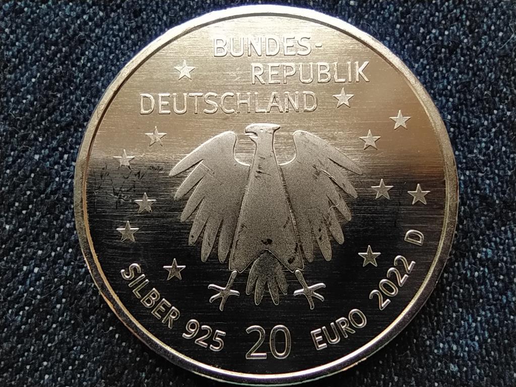 N&eacute;metorsz&aacute;g 50 &eacute;ves N&eacute;met Gyermekalap .925 Ez&uuml;st 20 Euro 