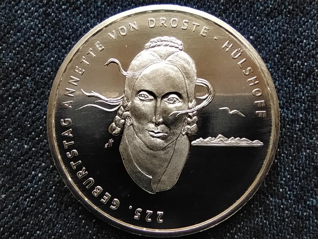 N&eacute;metorsz&aacute;g Annette von Droste-H&uuml;lshoff .925 Ez&uuml;st 20 Euro 