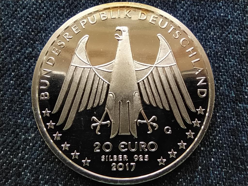N&eacute;metorsz&aacute;g Fut&oacute;g&eacute;p Karl Draist&oacute;l .925 Ez&uuml;st 20 Euro 