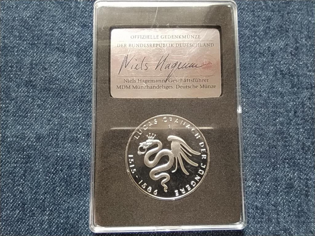 N&eacute;metorsz&aacute;g fiatalabb Lucas Cranach .925 Ez&uuml;st 20 Euro 