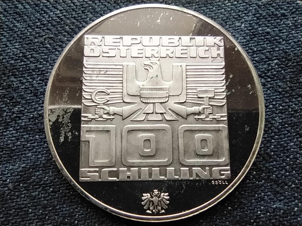 Ausztria XII. Innsbrucki t&eacute;li Olimpiai j&aacute;t&eacute;kok .640 Ez&uuml;st 100 Schilling 