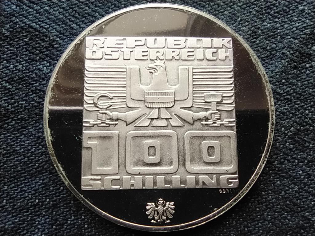 Ausztria XII. Innsbrucki t&eacute;li Olimpiai j&aacute;t&eacute;kok .640 Ez&uuml;st 100 Schilling 