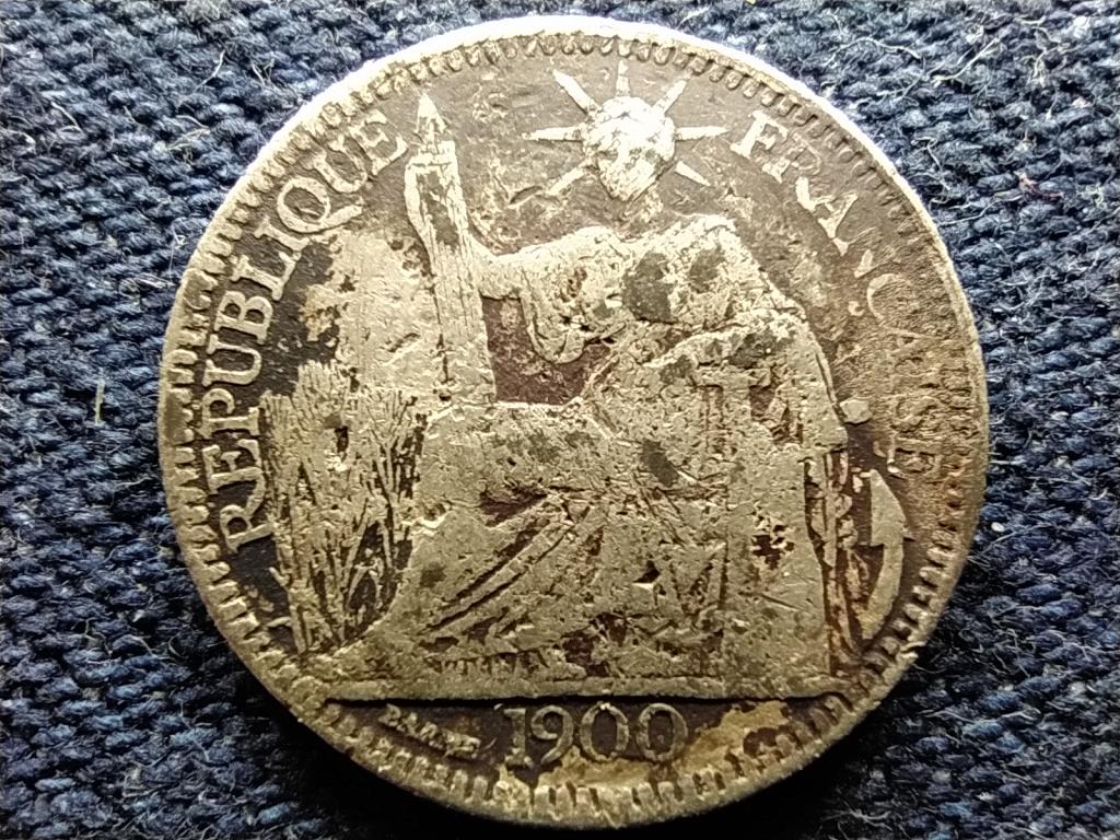 Franciaorsz&aacute;g Indok&iacute;na .835 Ez&uuml;st 10 Centimes 