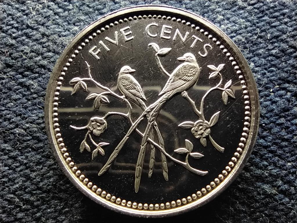 Belize Belize mad&aacute;rvil&aacute;ga Vill&aacute;sfark&uacute; tirannusz .925 Ez&uuml;st 5 Cent 
