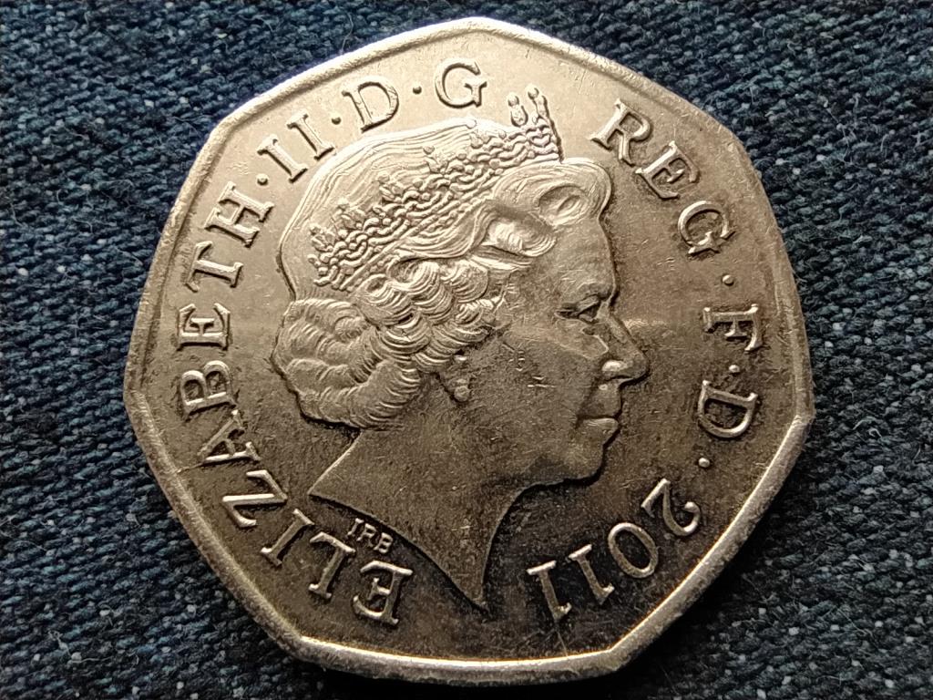 Anglia XXX. Ny&aacute;ri Olimpia London R&ouml;plabda 50 Penny 