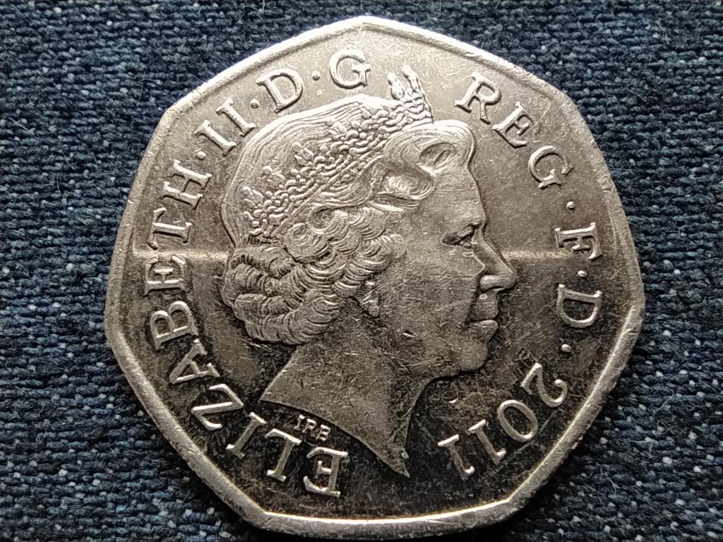 Anglia XXX. Ny&aacute;ri Olimpia London &Ouml;k&ouml;lv&iacute;v&aacute;s 50 Penny 