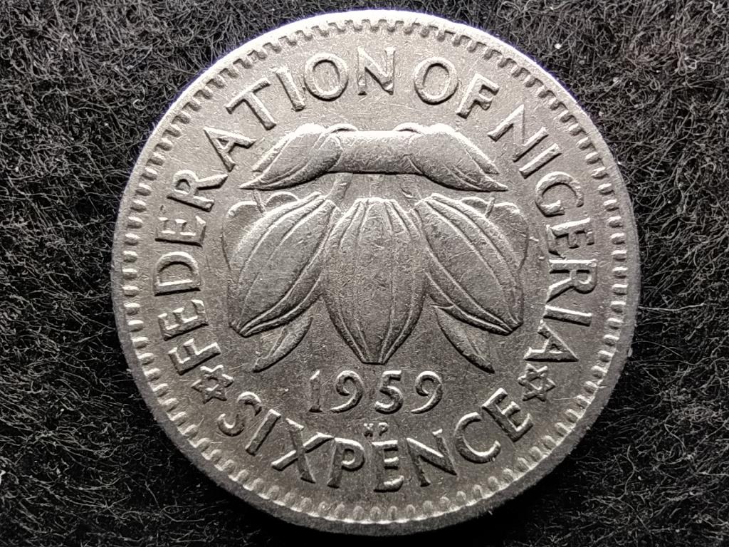 Nig&eacute;ria II. Erzs&eacute;bet (1952-1963) 6 Pence 