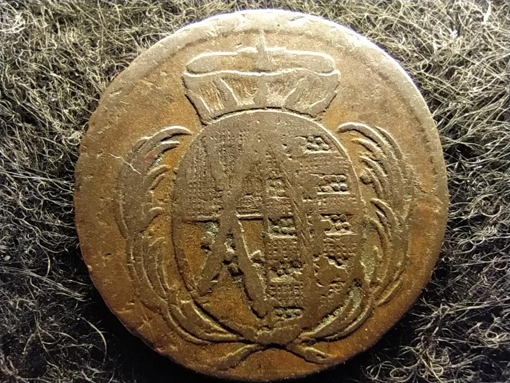 N&eacute;met &Aacute;llamok Sz&aacute;sz Kir&aacute;lys&aacute;g III. Frigyes &Aacute;gost (1763-1806) 1 Pfennig 