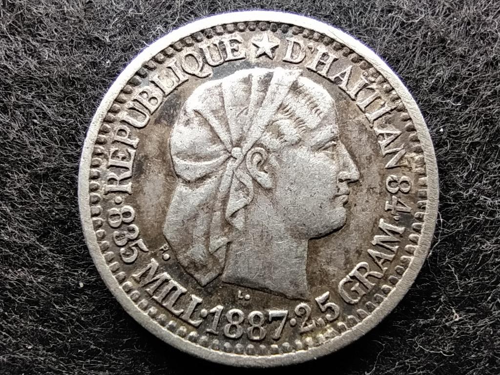 Haiti Első K&ouml;zt&aacute;rsas&aacute;g (1859-1957) .835 Ez&uuml;st 10 Centimes
