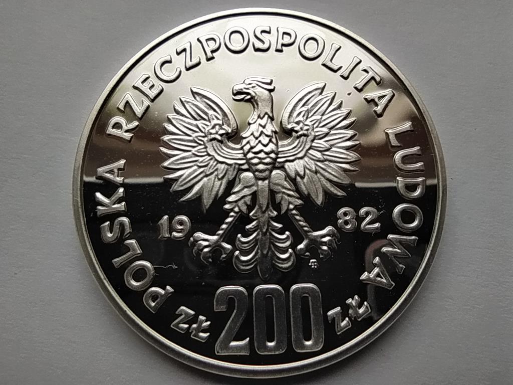 Lengyelorsz&aacute;g Labdar&uacute;g&oacute;-vil&aacute;gbajnoks&aacute;g Spanyolorsz&aacute;g .750 Ez&uuml;st 200 Zloty 