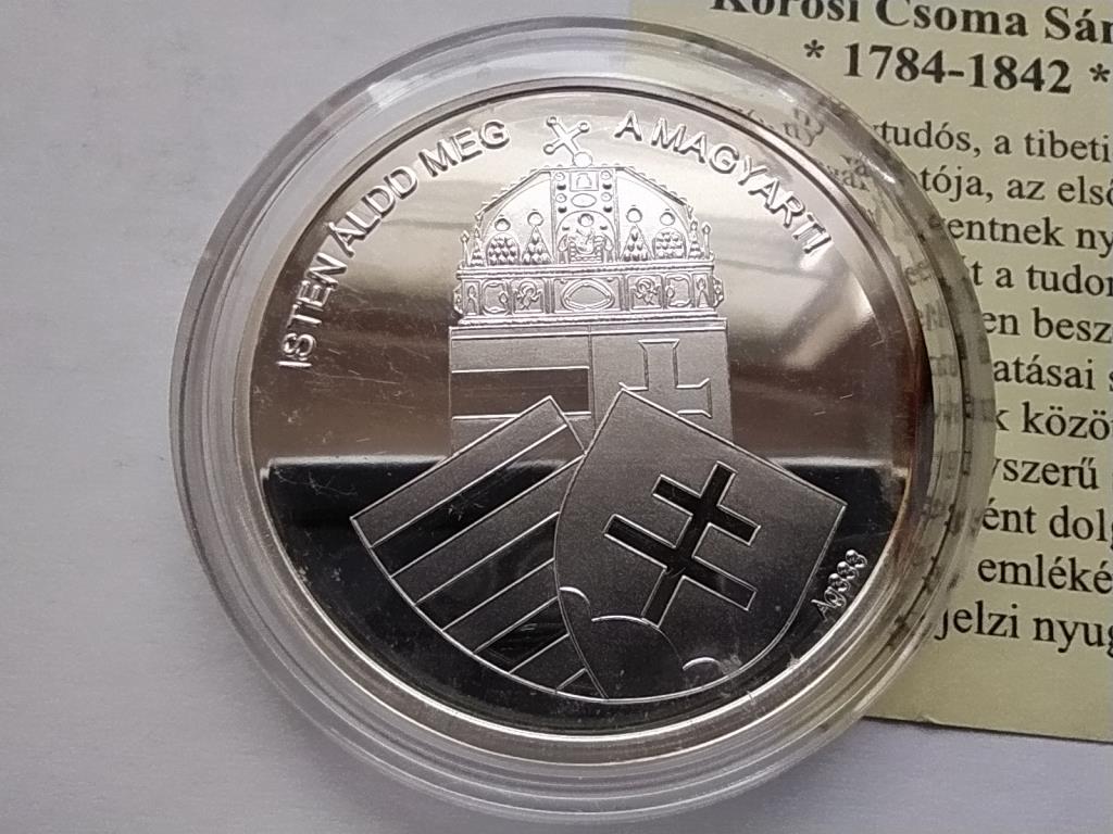 Magyarorsz&aacute;g Nemzet&uuml;nk nagyjai Kőr&ouml;si Csoma S&aacute;ndor .333 Ez&uuml;st &Eacute;rem