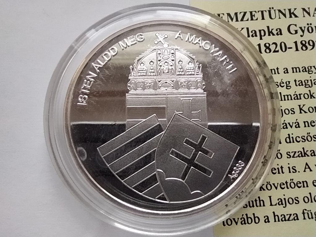 Magyarorsz&aacute;g Nemzet&uuml;nk nagyjai Klapka Gy&ouml;rgy .333 Ez&uuml;st &Eacute;rem