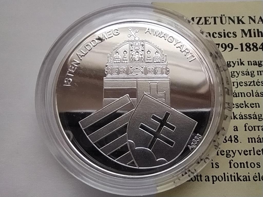Magyarorsz&aacute;g Nemzet&uuml;nk nagyjai T&aacute;ncsics Mih&aacute;ly .333 Ez&uuml;st &Eacute;rem