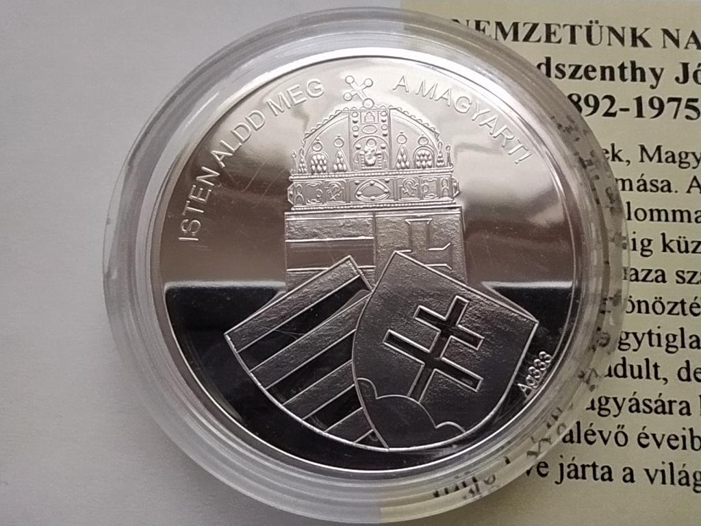 Magyarorsz&aacute;g Nemzet&uuml;nk nagyjai Mindszenthy J&oacute;zsef .333 Ez&uuml;st &Eacute;rem
