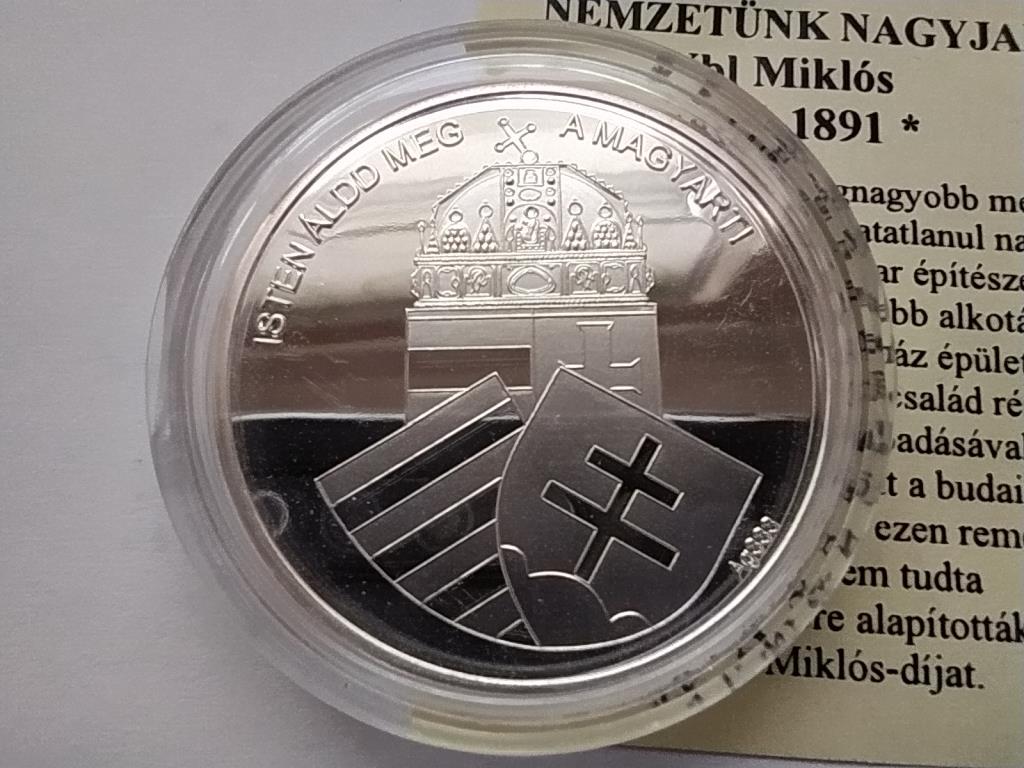 Magyarorsz&aacute;g Nemzet&uuml;nk nagyjai Ybl Mikl&oacute;s .333 Ez&uuml;st &Eacute;rem