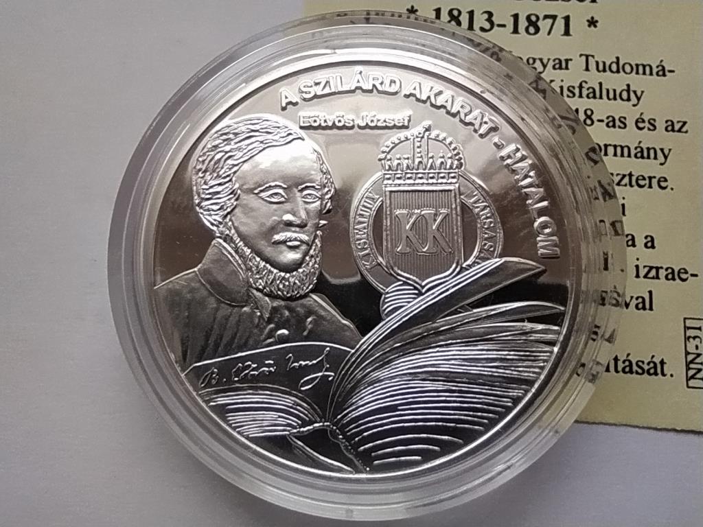Magyarorsz&aacute;g Nemzet&uuml;nk nagyjai E&ouml;tv&ouml;s J&oacute;zsef .333 Ez&uuml;st &Eacute;rem