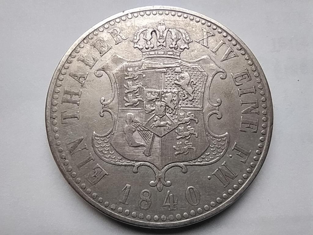 Hannover I. Erneszt &Aacute;gost (1837-1851) .993 Ez&uuml;st 1 tall&eacute;r 