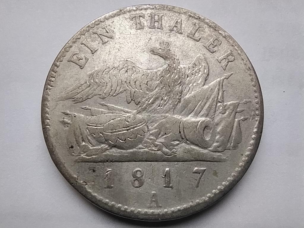 Poroszorsz&aacute;g III. Frigyes Vilmos (1797-1840) .750 Ez&uuml;st 1 Tall&eacute;r 