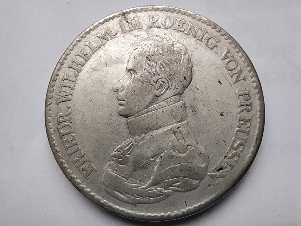 Poroszorsz&aacute;g III. Frigyes Vilmos (1797-1840) .750 Ez&uuml;st 1 Tall&eacute;r 