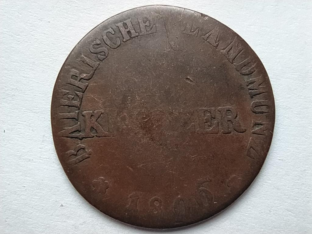N&eacute;met &Aacute;llamok Bajororsz&aacute;g I. Miksa (1806-1825) 1 Krajc&aacute;r 