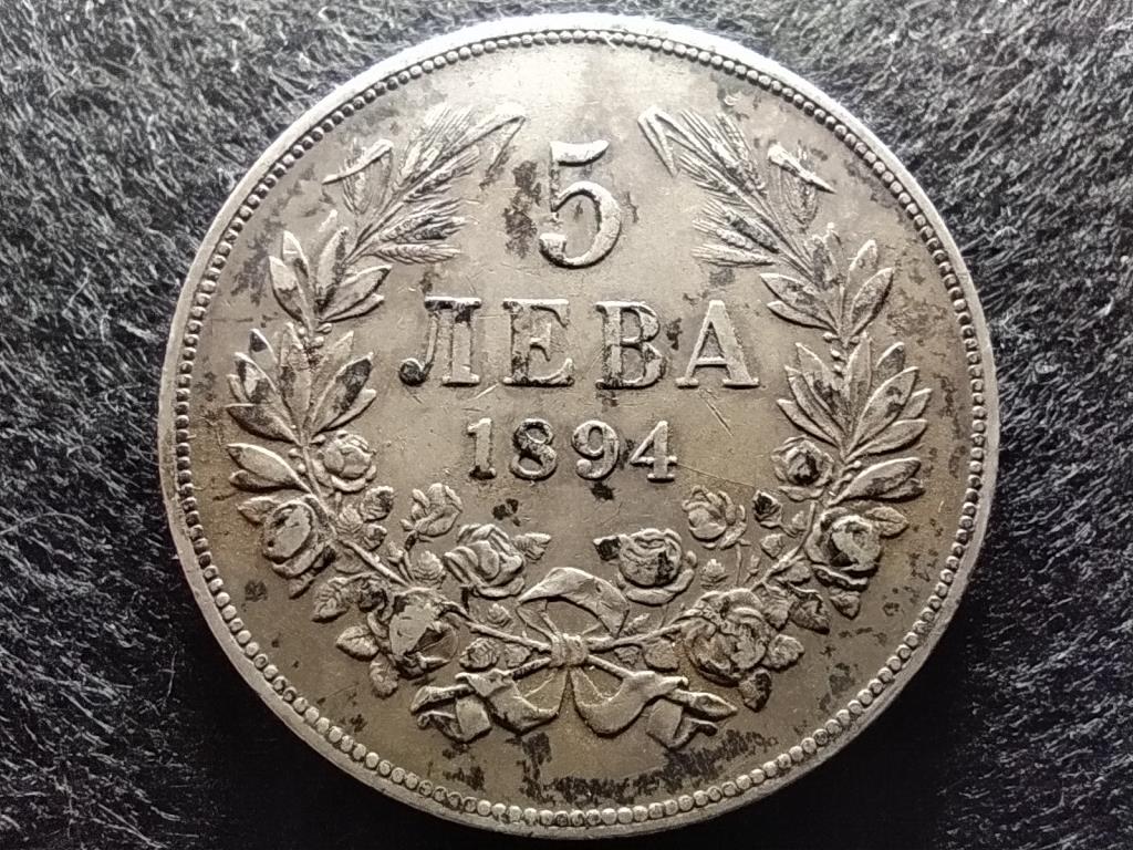 Bulg&aacute;ria I. Ferdin&aacute;nd (1887-1908) .900 Ez&uuml;st 5 Leva 
