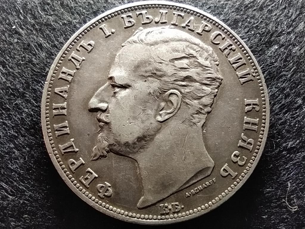 Bulg&aacute;ria I. Ferdin&aacute;nd (1887-1908) .900 Ez&uuml;st 5 Leva 