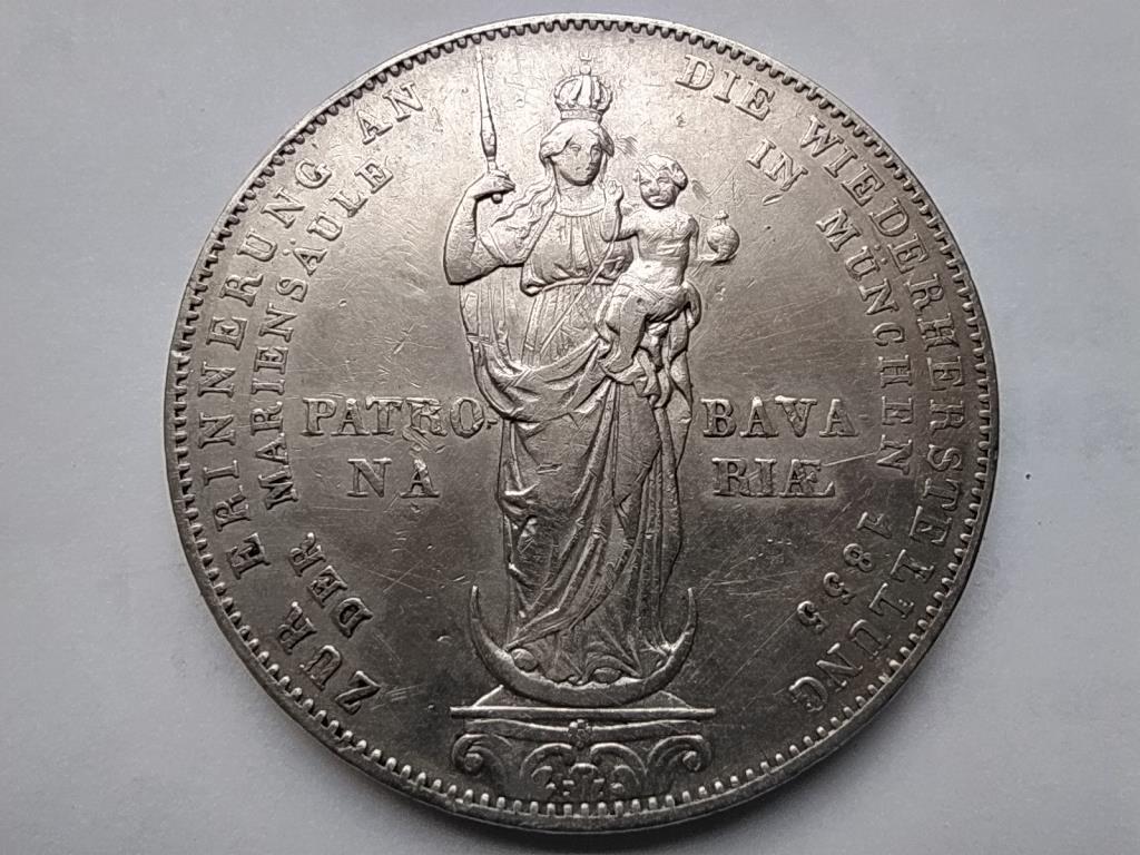 N&eacute;met &Aacute;llamok Bajororsz&aacute;g II. Miksa J&oacute;zsef (1848-1864) .900 Ez&uuml;st 2 gulden 