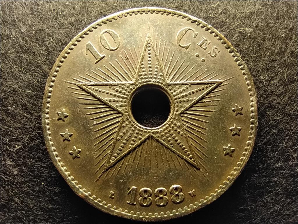 Kong&oacute; (Zaire) Belga-Kong&oacute; II. Lip&oacute;t (1885-1908) 10 Cent 