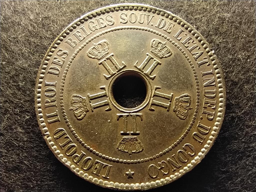 Kong&oacute; (Zaire) Belga-Kong&oacute; II. Lip&oacute;t (1885-1908) 10 Cent 
