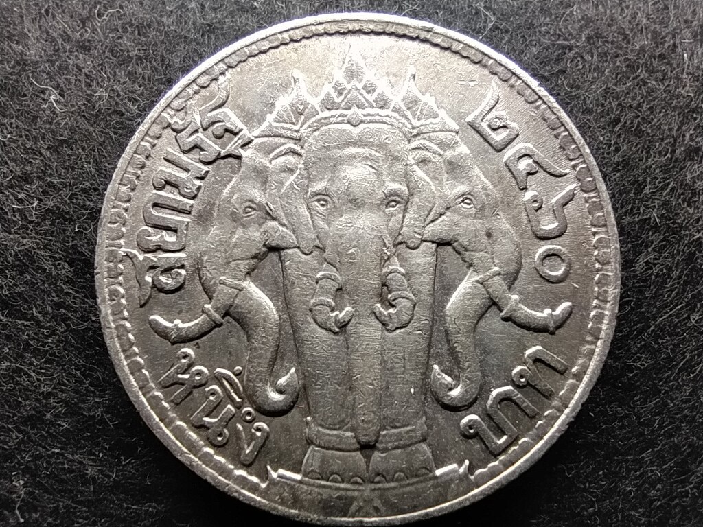 Thaif&ouml;ld VI. Rama (1910-1925) .900 Ez&uuml;st 1 Baht 