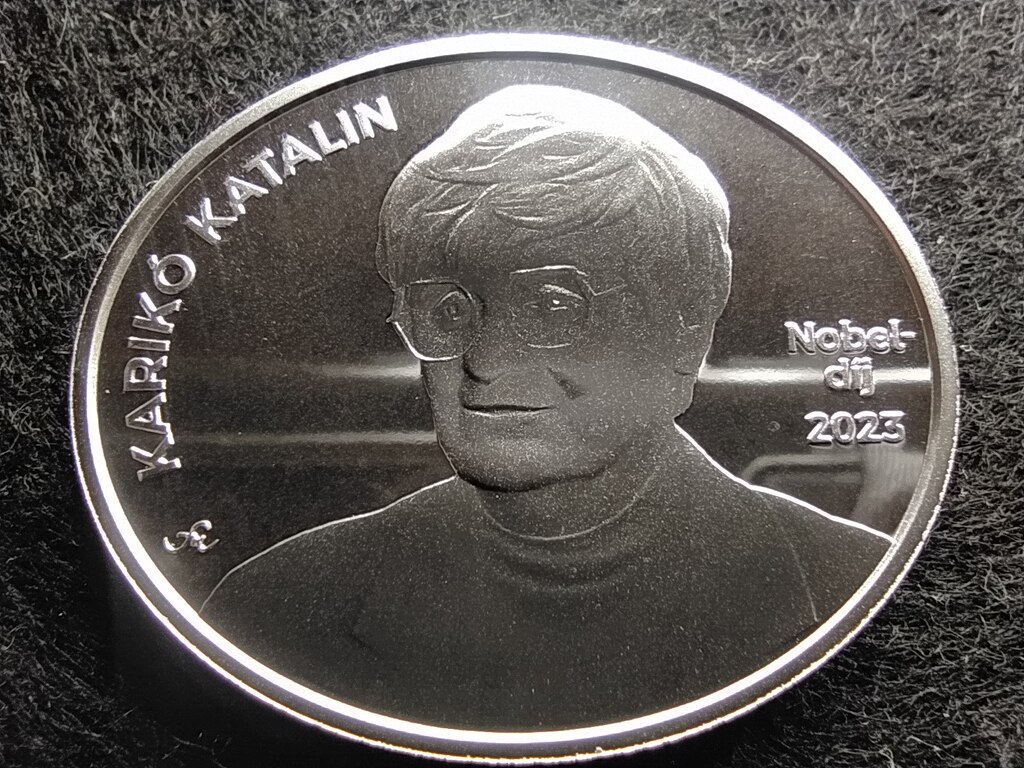 Magyarorsz&aacute;g Magyar Nobel-d&iacute;jasok Karik&oacute; Katalin .925 Ez&uuml;st 7500 Forint 