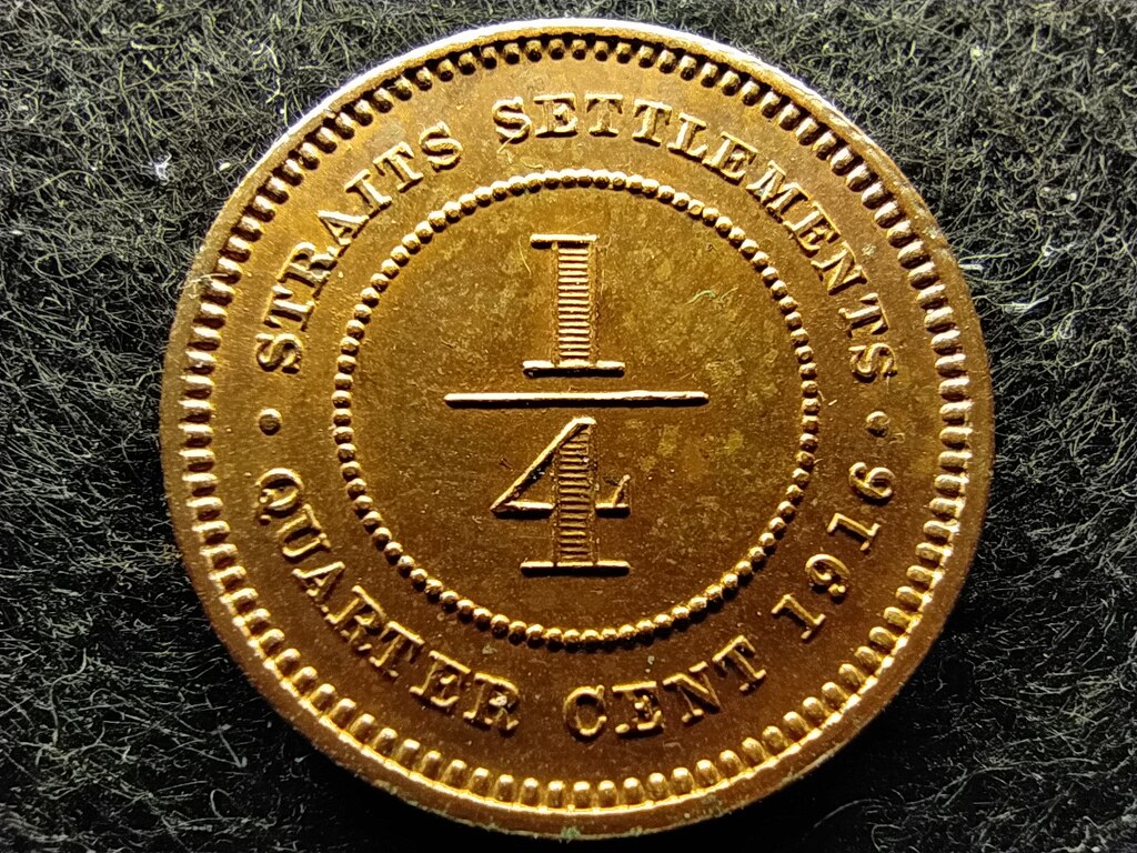 Malajzia V. Gy&ouml;rgy (1910-1936) 1/4 Cent 