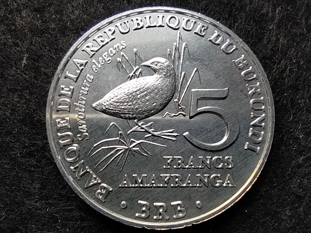 Burundi Pettyes pelyhesfark&uacute; 5 Frank 